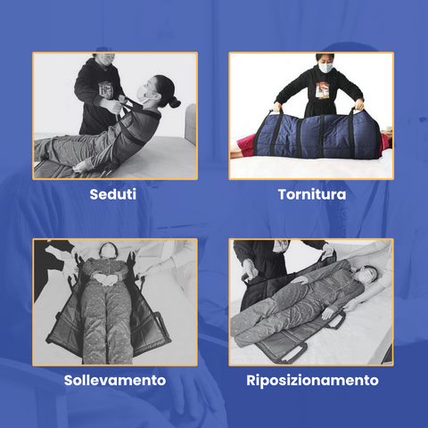 (30% DI SCONTO) Tavola di trasferimento per pazienti con 6 maniglie rinforzate, cuscinetto medico multiuso per letti, anziani