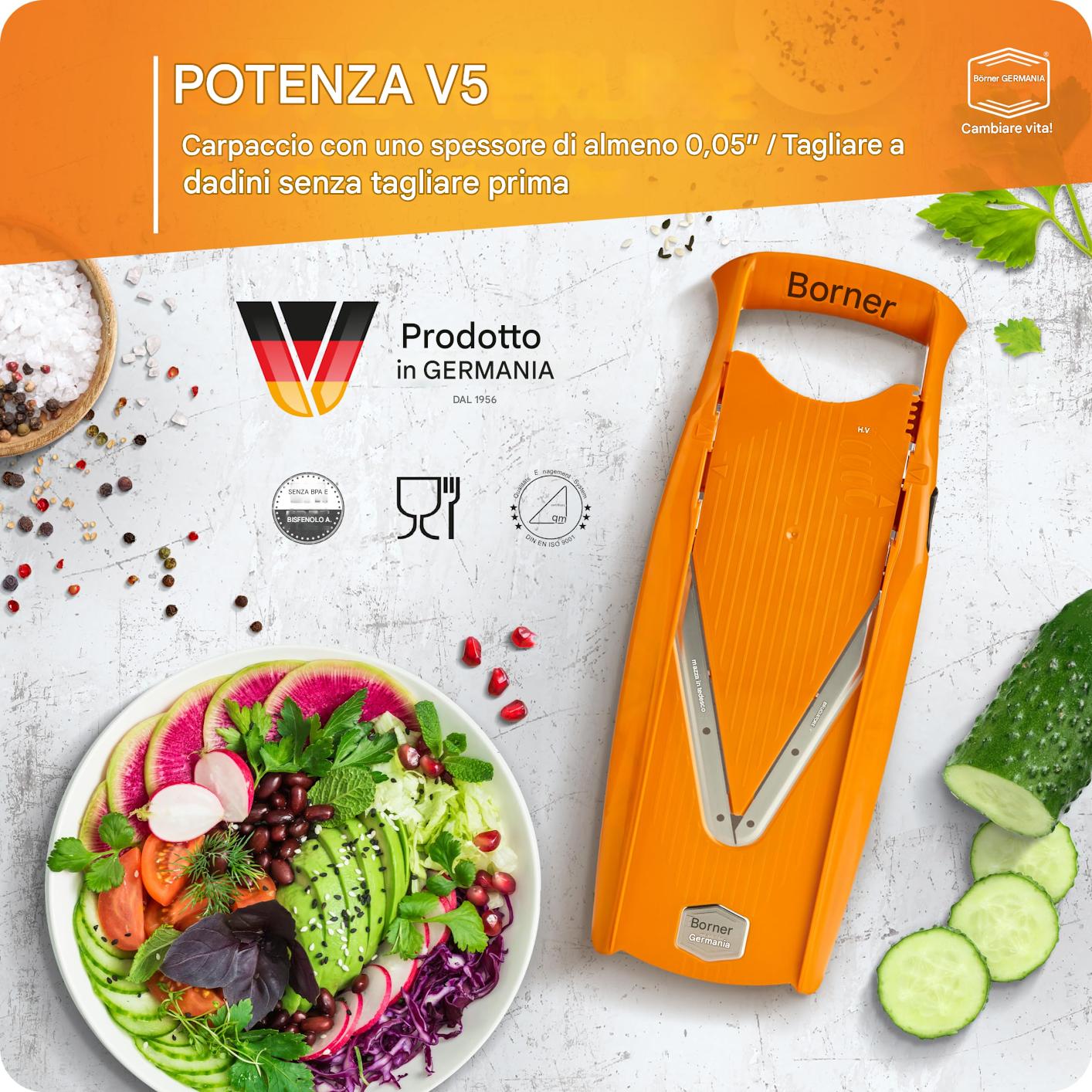 (OFERTA CALIENTE) Affettatrice multifunzionale in acciaio inox a forma di V, taglia frutta e verdura con 5 lame, utensile da cucina