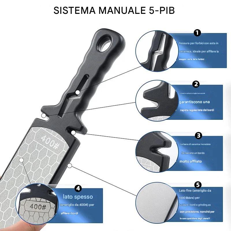 (30% di sconto) Affilacoltelli 5 in 1 con barre diamantate