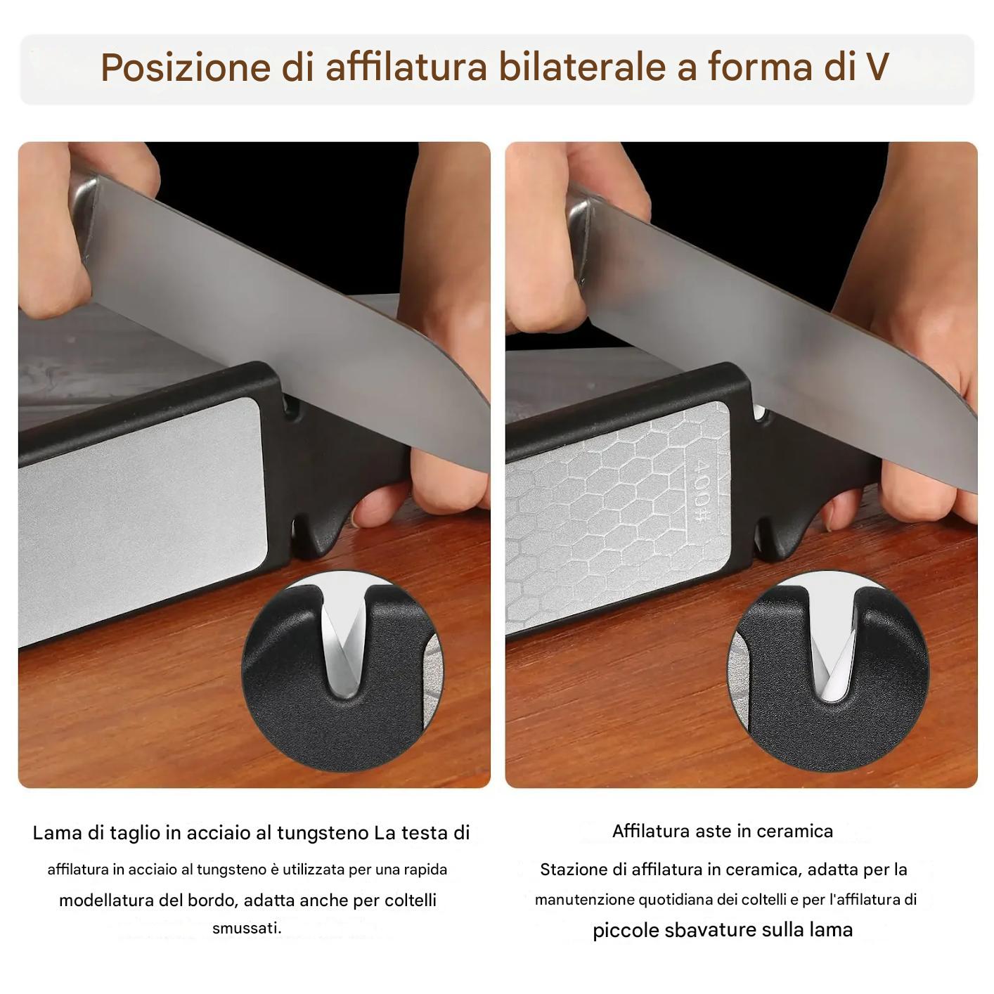 (30% di sconto) Affilacoltelli 5 in 1 con barre diamantate