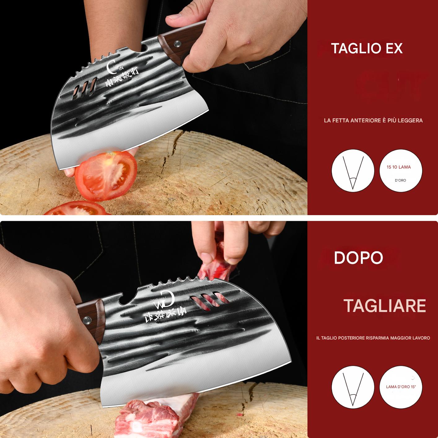 (OFERTA CALIENTE) Coltello da cucina multiuso, acciaio al carbonio resistente