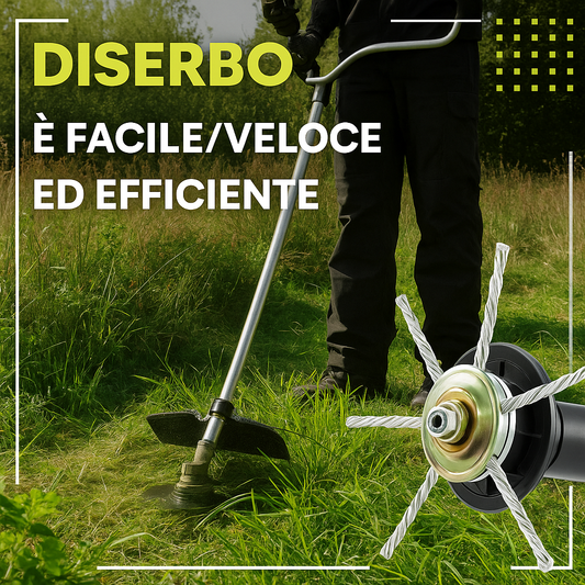 (SCONTO DEL 30%) Testina Tagliaerba in Acciaio Intrecciato 6 Fili