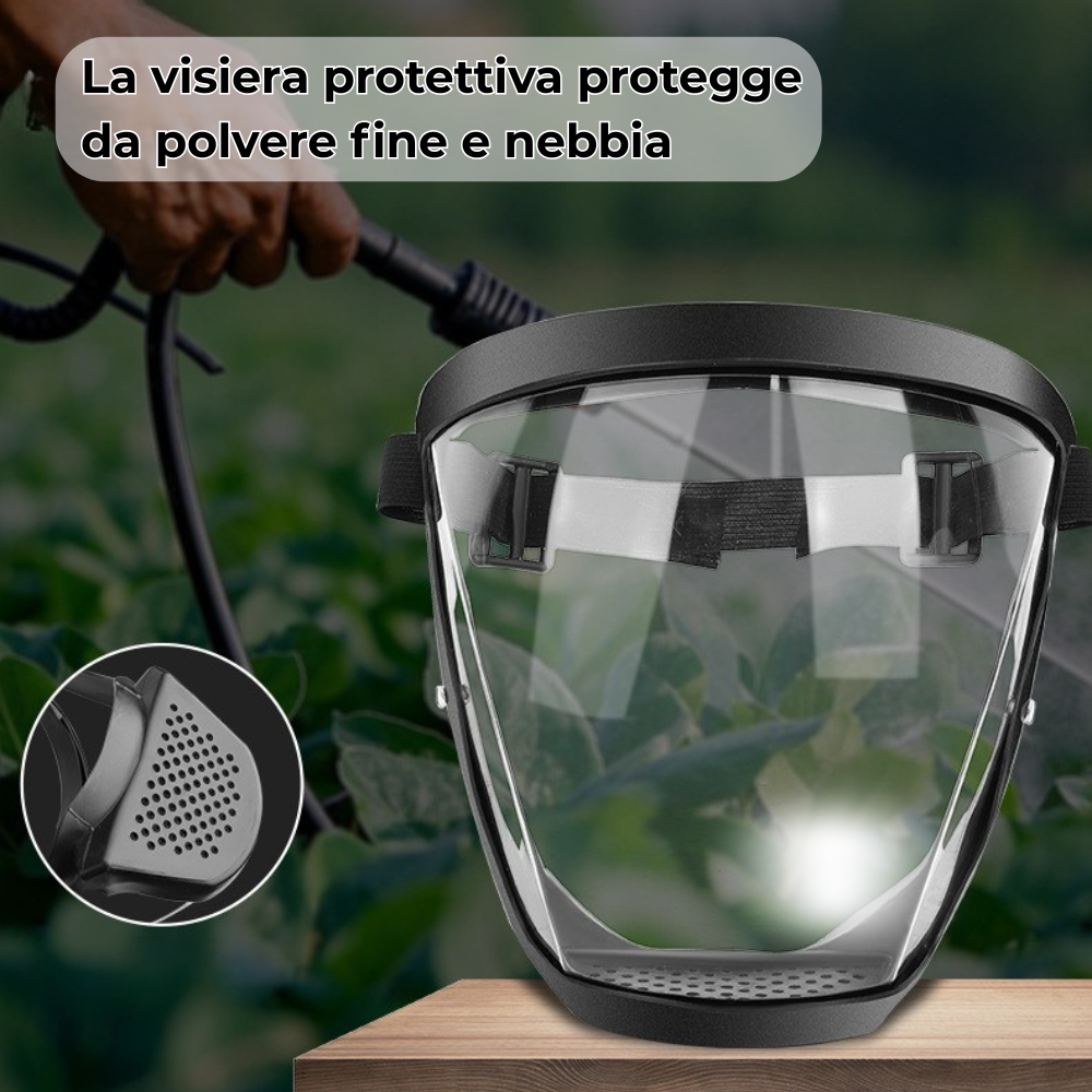 (SCONTO DEL 30%) La visiera protegge il viso dalla polvere sottile e dalla nebbia.