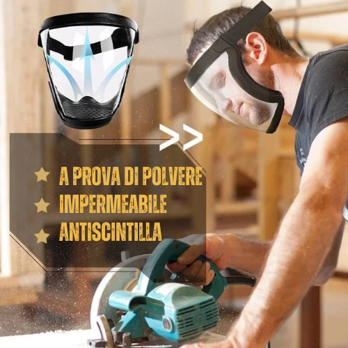 (SCONTO DEL 30%) La visiera protegge il viso dalla polvere sottile e dalla nebbia.